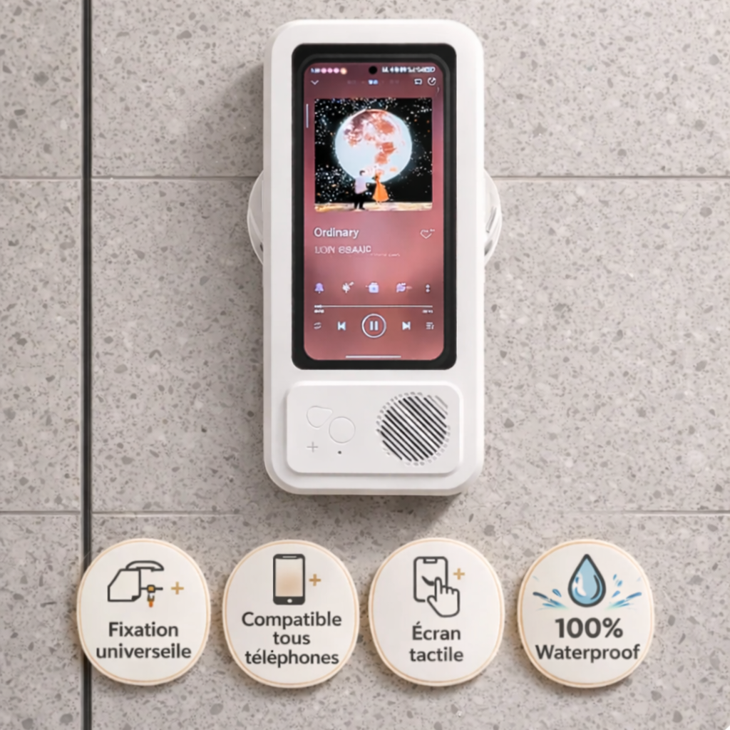 BathBeats™ - The phone holder for better showers.