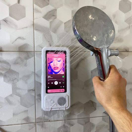 BathBeats™ - The phone holder for better showers.
